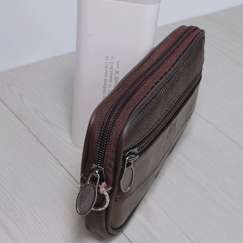 跨挎皮带手机包男真皮绑栓拴裤头