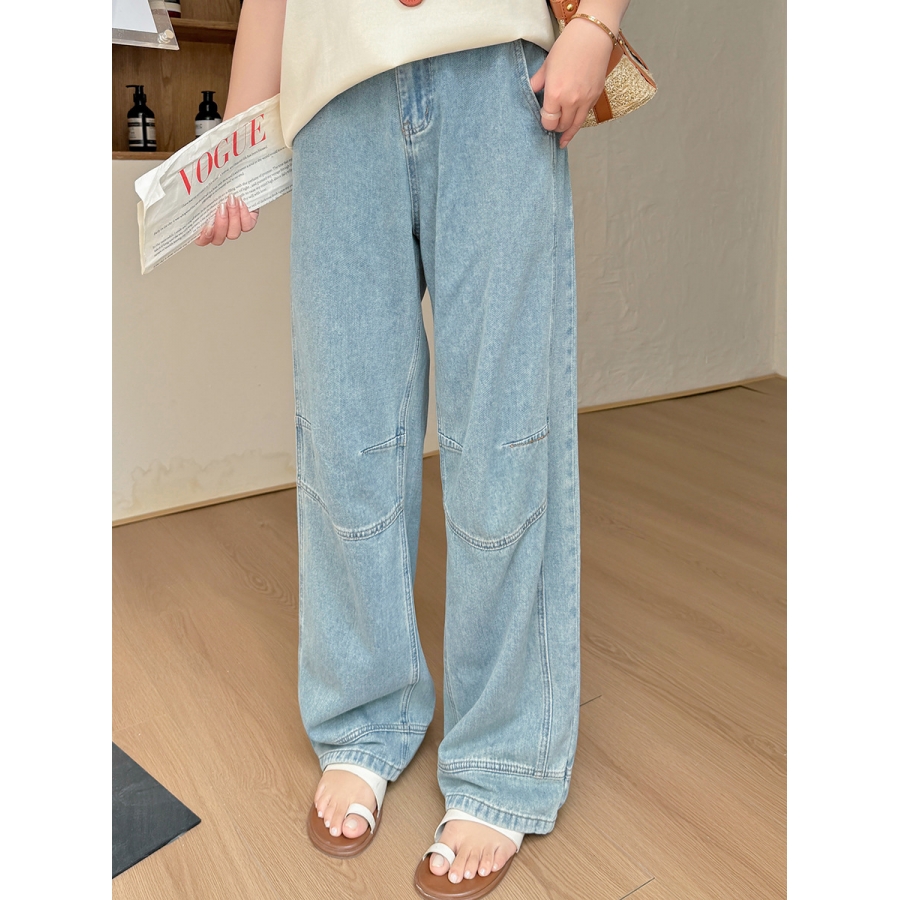 设计感复古直筒牛仔裤休闲显瘦潮