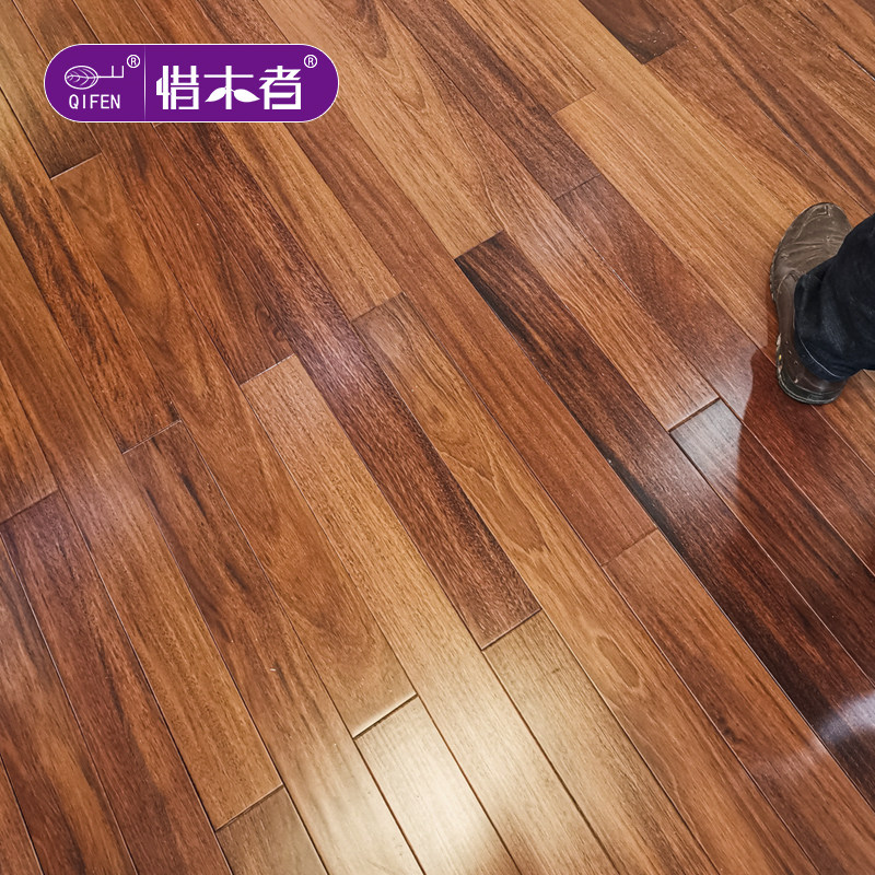惜木者老料翻新实木地板金车花梨木荚豆本色亮光哑光可开锁扣包邮