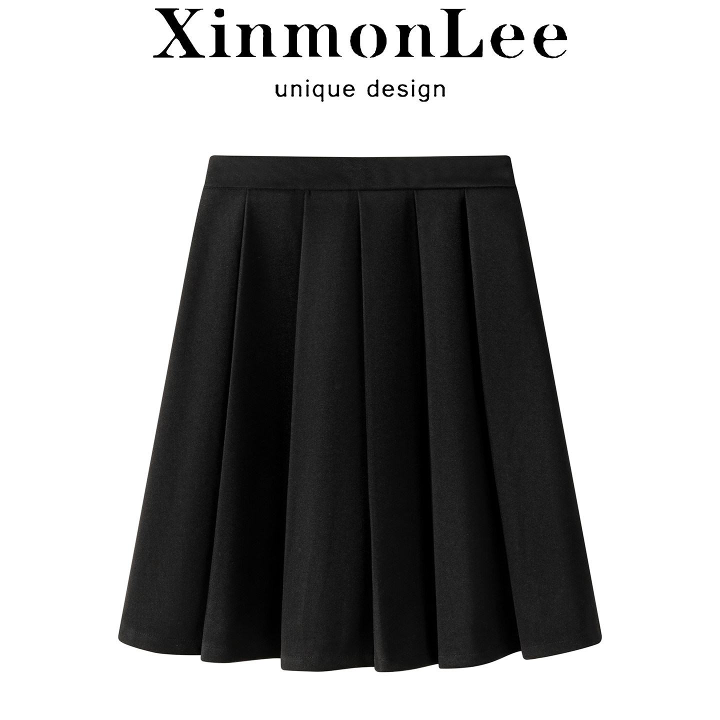 XinmonLee韩版复古春秋新款毛呢半身裙高级感通勤显瘦小个子中裙
