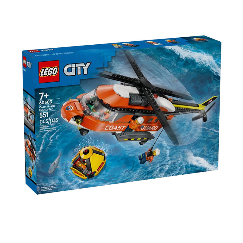 LEGO乐高城市系列60503海岸警卫队直升机男女孩拼搭积木玩具礼物
