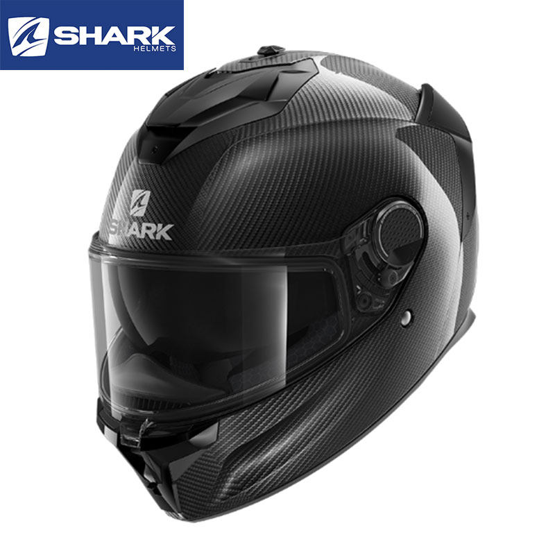 shark鲨鱼头盔碳纤维双镜片防雾头盔四季全盔斯巴达gt