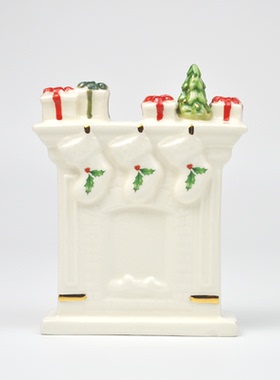 Lenox壁炉圣诞节陶瓷装饰小摆件