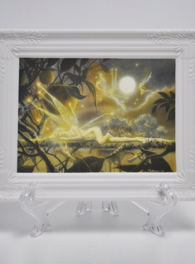 外单月光下仙女风陶瓷桌面摆件