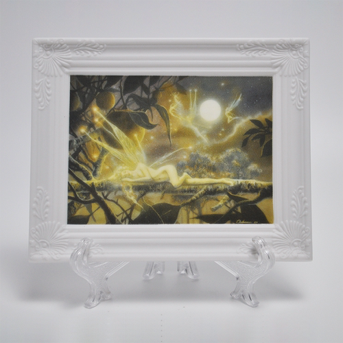 外单月光下仙女风陶瓷桌面摆件