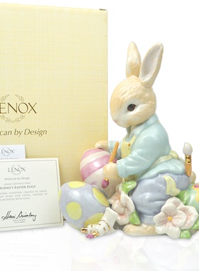 Cershar Lenox 大兔子复活节彩蛋陶瓷兔年儿童房装饰摆件生日礼物