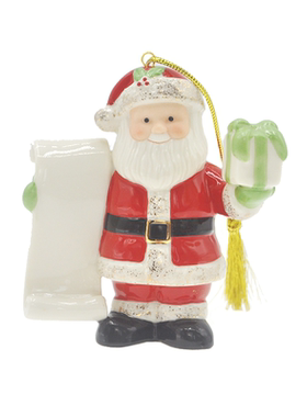 Cershar Lenox圣诞节 圣诞老人陶瓷儿童房装饰摆件圣诞树装饰挂件