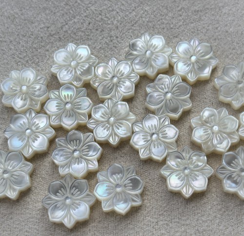 深海白蝶贝14mm鸡蛋花12mm四瓣莲花樱花宝相花DIY贝壳手工配件
