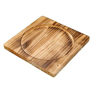 石锅托木木板垫垫底砂锅垫板木托盘铁板锅煲仔饭木垫防烫隔热底座