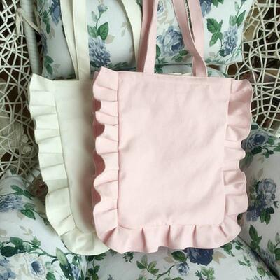 原创imhere日系软妹荷叶边枕头包