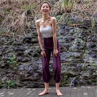 灯笼裤 春秋韩版 瑜伽休闲裤 女高腰宽松阔腿裤 子 运动弹力健身裤