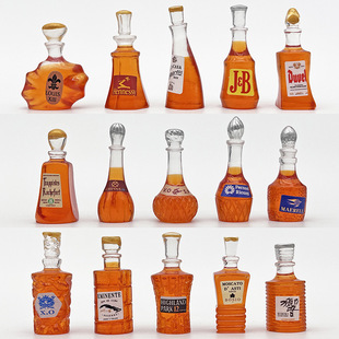 异形洋酒瓶子迷你仿真小瓶子立体装饰微景观小夜灯diy饰品配件