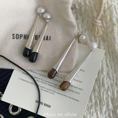 SophieBuhai法式纯银女玛瑙耳饰