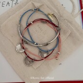 韩国小众品牌MARS25纯银基础款 马蹄手工编织手绳叠戴百搭自留推荐