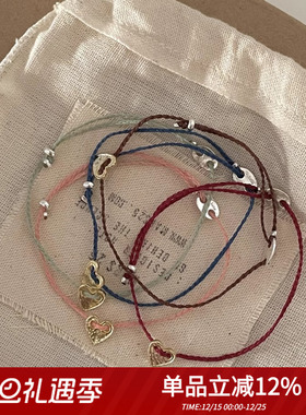 mars25纯银日韩编织手绳叠戴