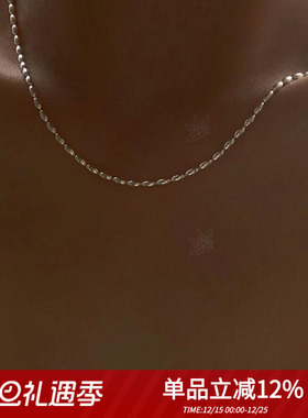 韩国小众S925银小米粒银珠纯银项链ins简约百搭高级感叠戴锁骨链