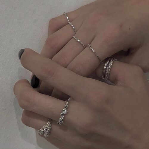 souhait女纯银日韩百搭戒指基础