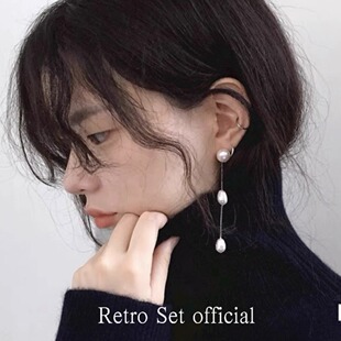 小众设计SophieBuhai天然珍珠吊坠925纯银气质极简冷淡风耳环耳线