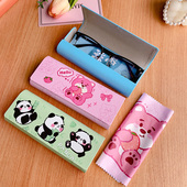 卡皮巴拉水豚磁吸眼镜盒高级感抗压防摔女学生儿童近视眼镜收纳盒