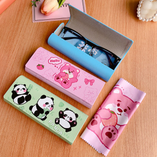 卡皮巴拉水豚磁吸眼镜盒高级感抗压防摔女学生儿童近视眼镜收纳盒