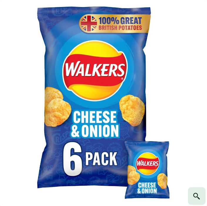 Buy 4 and get free shipping. Walkers British original cut potato chips, cheese, onion, vinegar, Thai sweet and spicy original flavor thumbnail 2