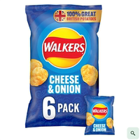 Buy 4 and get free shipping. Walkers British original cut potato chips, cheese, onion, vinegar, Thai sweet and spicy original flavor thumbnail 2