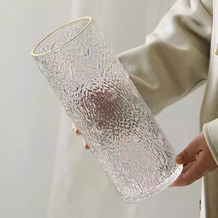 大号玻璃花瓶摆件客厅插花水培轻奢高级感透明水养鲜花富贵竹花瓶