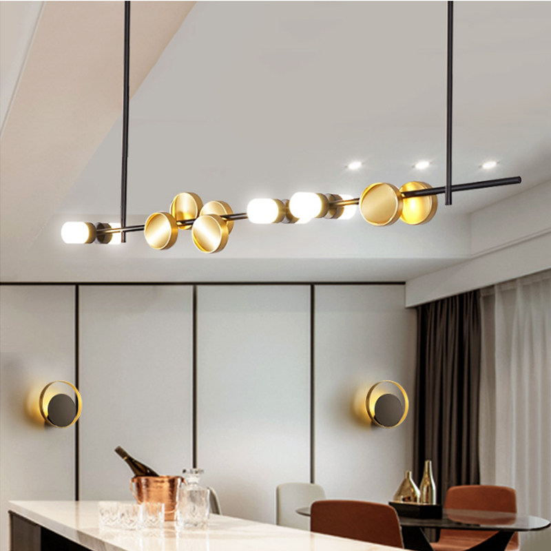 北欧吧台灯客厅餐厅桌简约现代长条一字长杆直排个性艺术轻奢吊灯,家装灯饰光源,客厅吊灯,淘宝优惠券,粉丝福利购,淘宝优惠卷