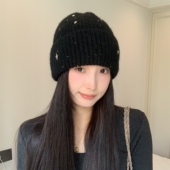 满天星 新款 秋冬保暖护耳针织帽女韩系甜美百搭洋气显脸小毛线帽