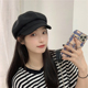 帽子女韩版 复古百搭可调节贝雷帽优雅气质休闲时尚 网红纯色八角帽