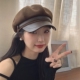 秋冬毛呢贝雷帽女复古甜美百搭气质时尚 椰椰奶咖 韩系新款 八角帽