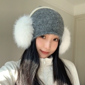 毛绒耳罩女秋冬新款 保暖护耳仿貂毛大版 滑雪防寒耳套可折叠耳暖包
