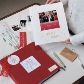 活页婚礼签到本结婚礼盒伴手礼留迹自粘贴式 diy相册覆膜纪念卡册