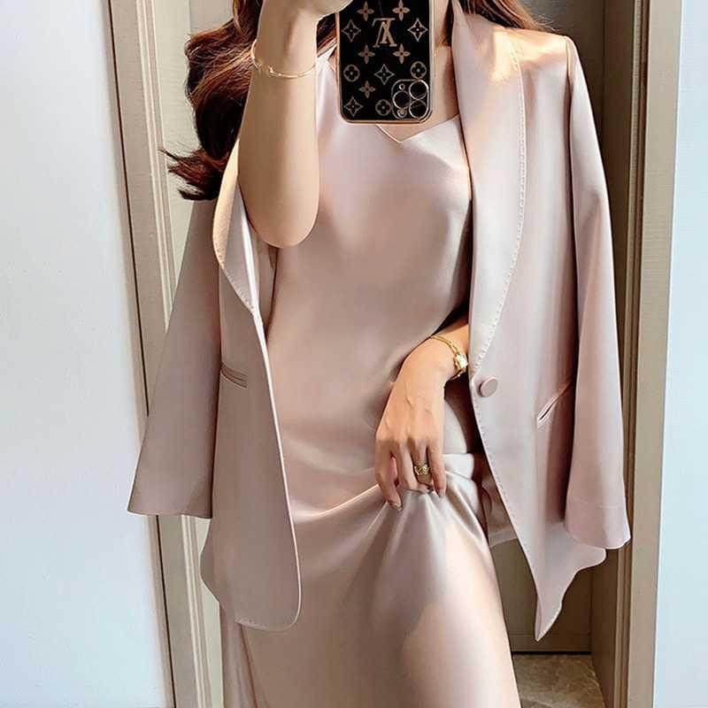 Autumn suit female 2020 new pattern temperament Goddess van Yujie suit coat camisole Dress Two piece setin the Women's clothing/Boutique , Large size women  category - from Buy2taobao.com to provide professional Taobao agent buy service