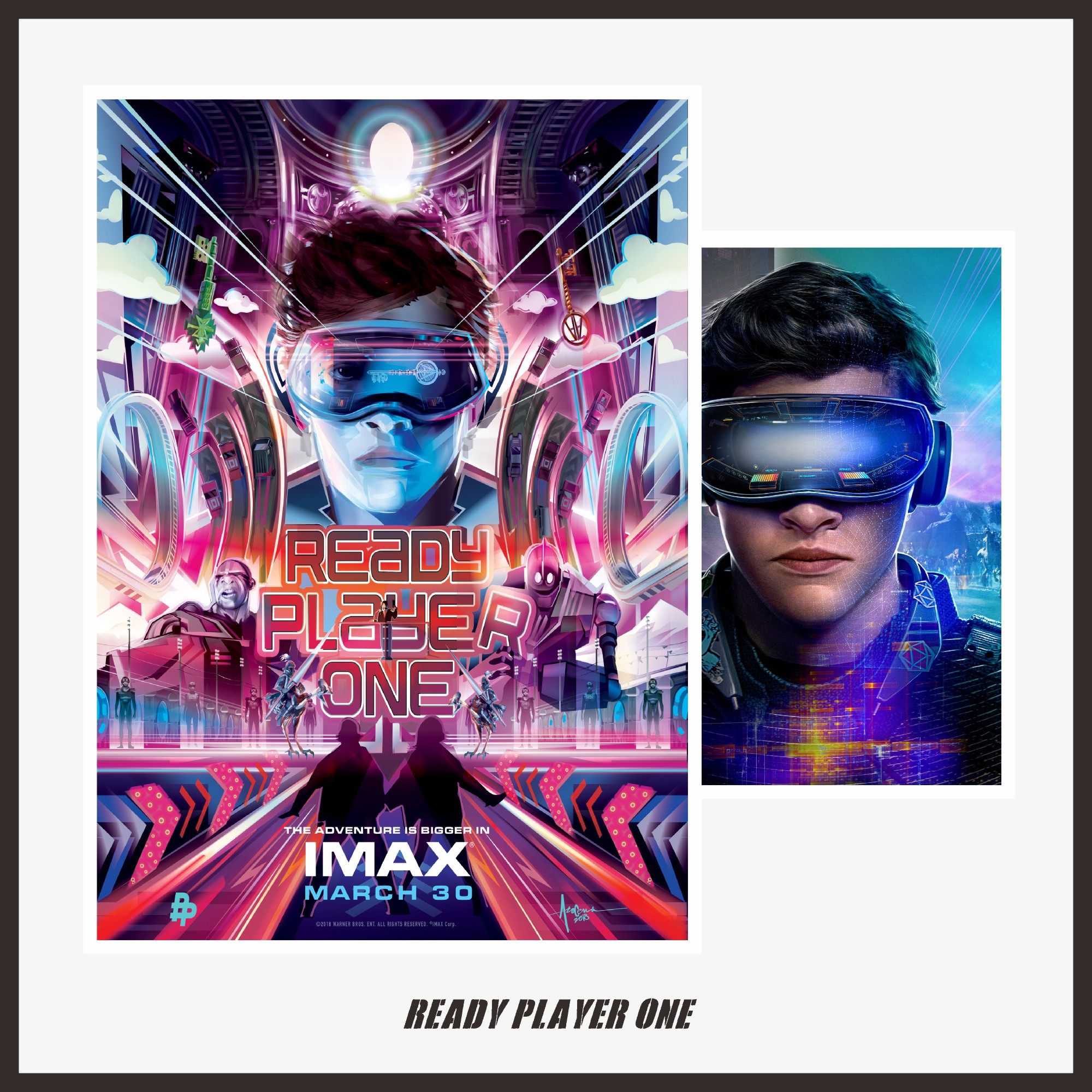 头号玩家奇幻科幻冒险电影海报宿舍卧室书桌复古风墙贴定制装饰画