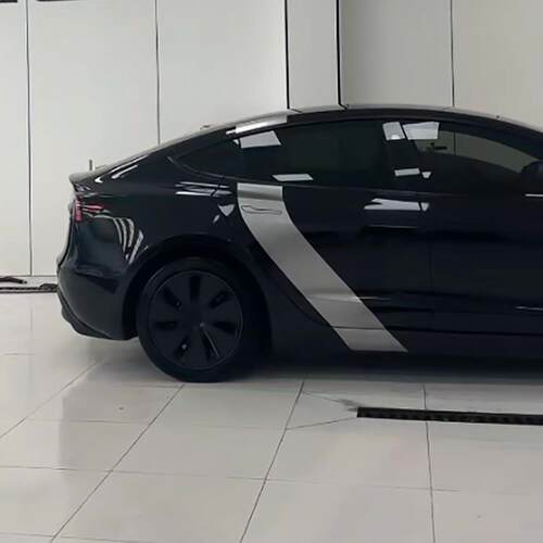 特斯拉贴纸拉花model3 cybertruck modely车身贴纸汽车两侧贴彩条