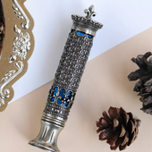 意大利进口Bortoletti威尼斯手工白铜古典琉璃玻璃火漆印章柄