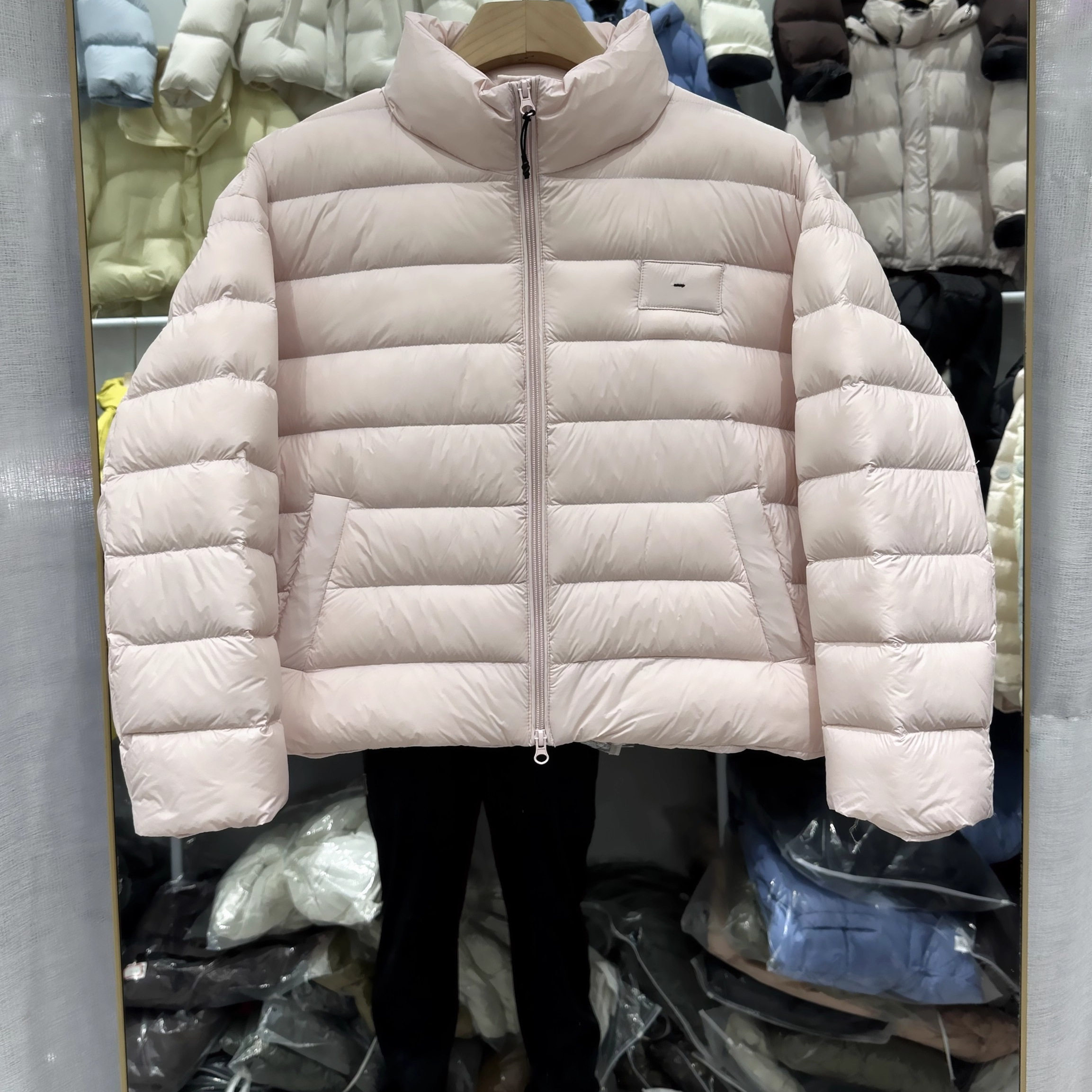 日本offcat轻薄羽绒服女2025新款90白鸭绒立领短款外套保暖面包服