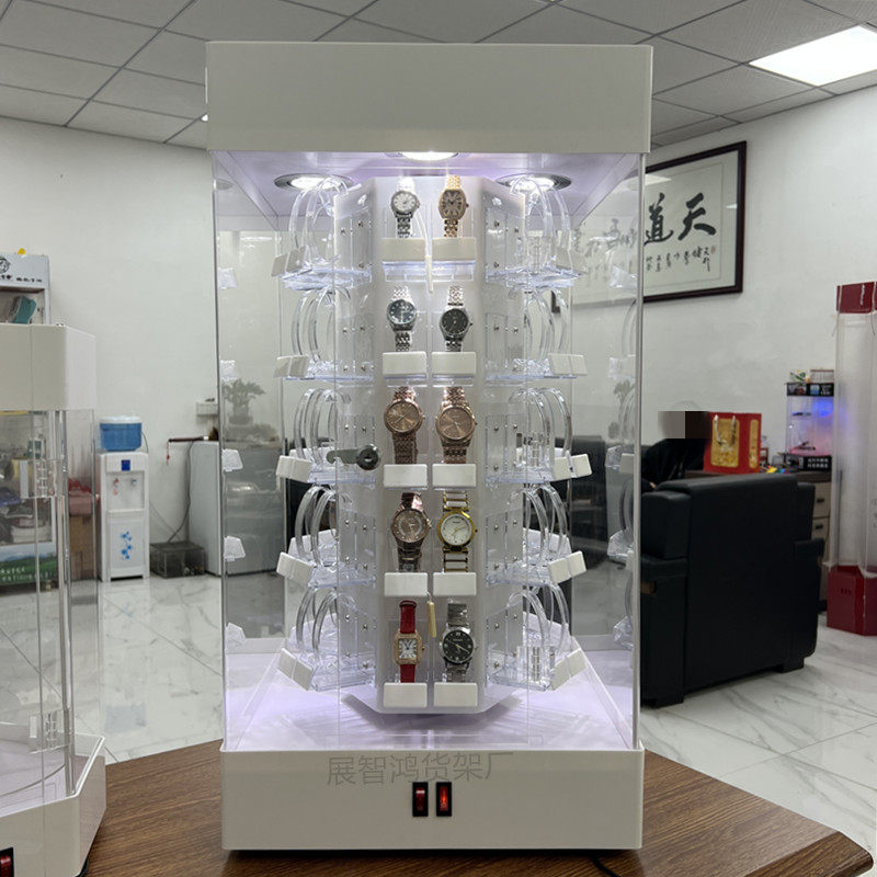 手表展示架亚克力手表展示柜旋转手表摆放架高端手表展架道具表架