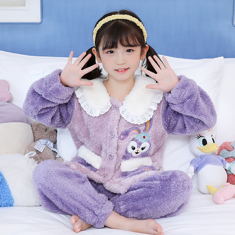 法兰绒加厚款卡通秋冬季家居服
