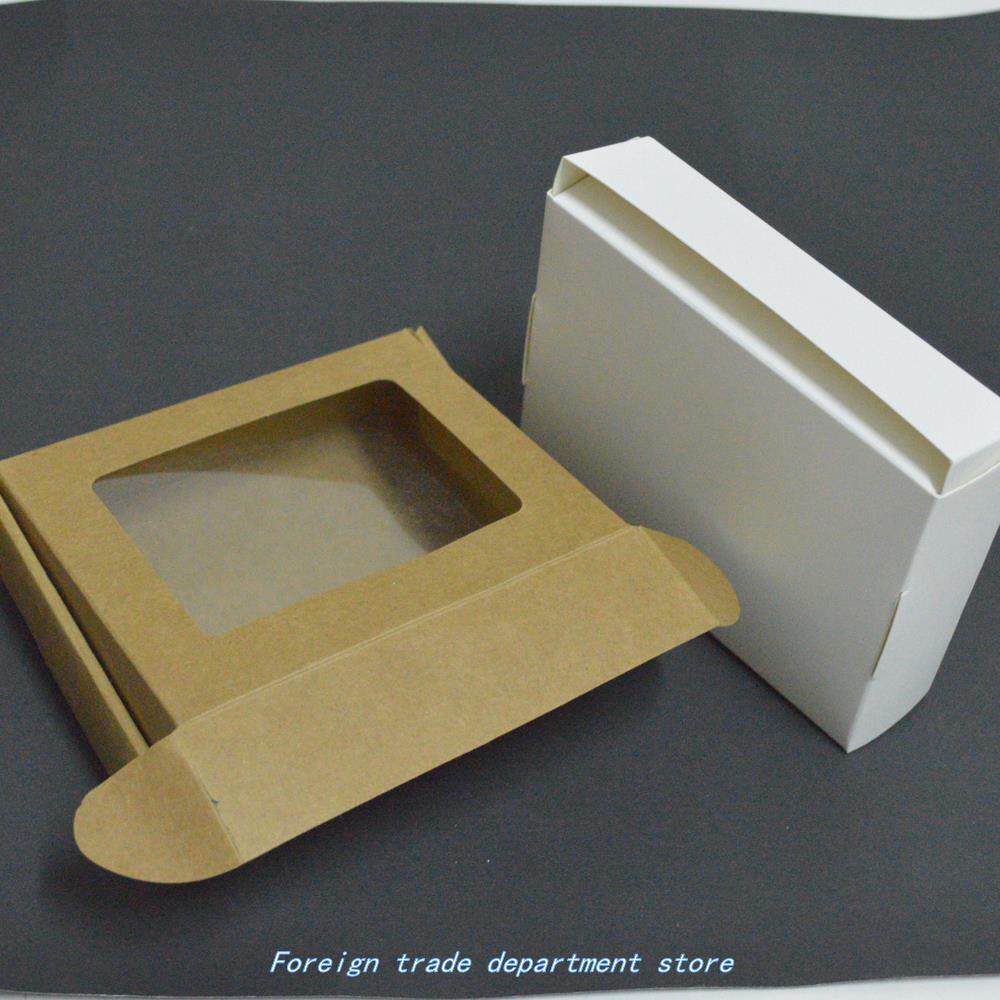 10pcs lots  white  kraft paper box for food biscuit  large p