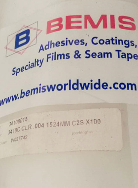 BEMIS热熔胶膜3410服装面料内衣裤无缝热压复合TPU胶膜环保高回弹