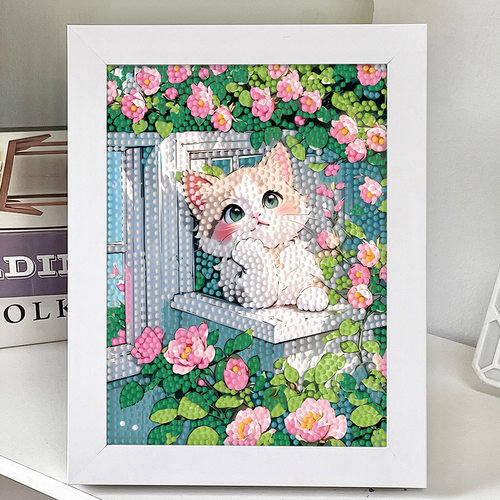 可爱猫咪狗狗钻石画儿童diy手工