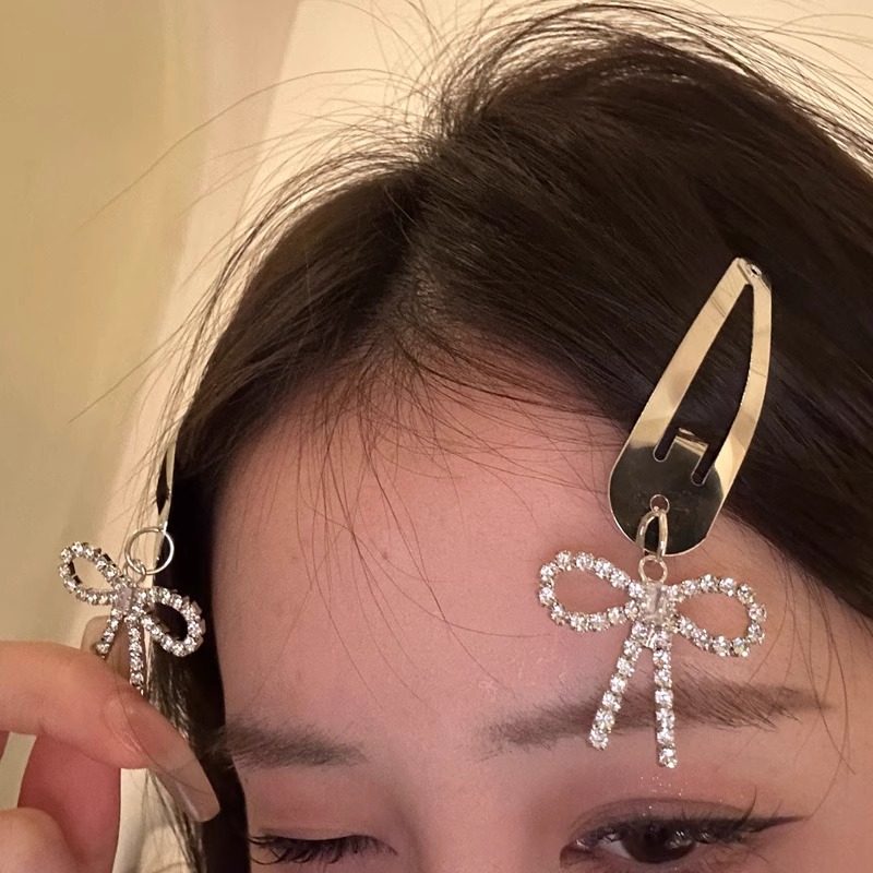 蝴蝶结水钻发夹韩系bb夹ins风