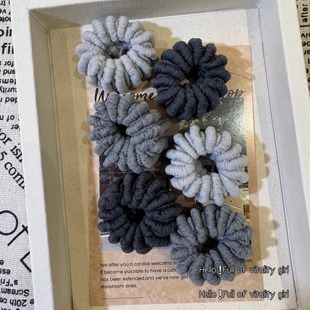 韩系高端盒装 加粗高马尾毛线发绳高弹力面膜发绳加粗皮套头绳