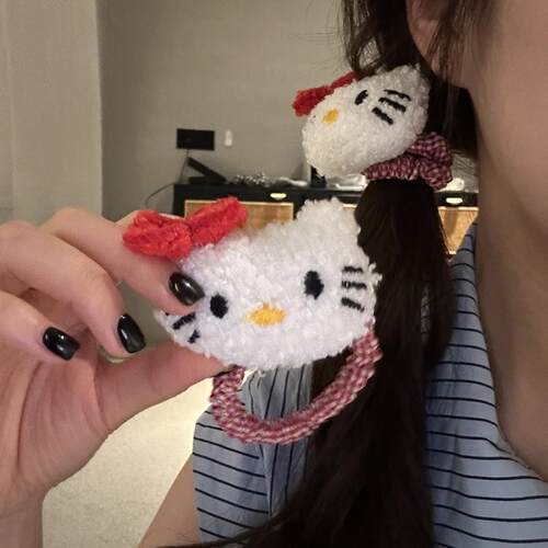 小猫秋冬甜美发圈可爱