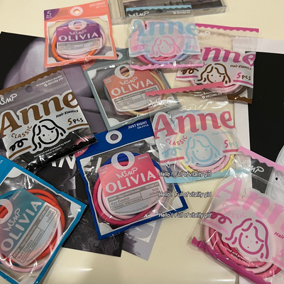 发绳网红少女彩色发圈