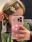 每天都想和小熊贴贴 醋酸可爱鸭嘴夹甜美刘海侧边发夹小清新发饰