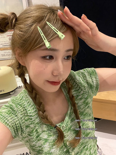 发夹简约彩色无痕鸭嘴夹
