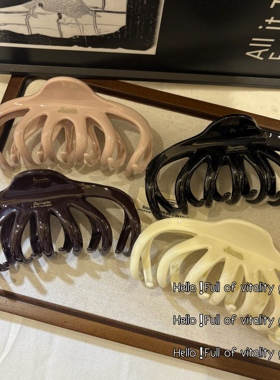 发量多抓的紧~法式复古气质超大号抓夹女后脑勺盘发鲨鱼夹